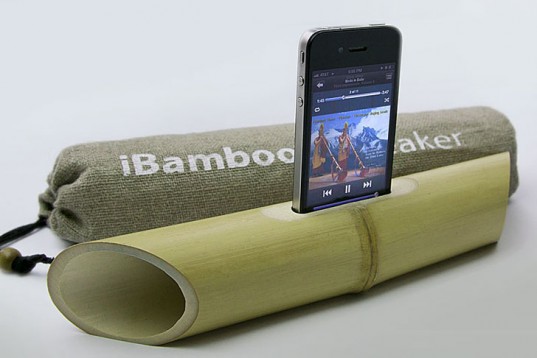 iBamboo speaker iBamboo speaker, iphone speaker, iphone dock, bamboo speaker, electricity-free speaker